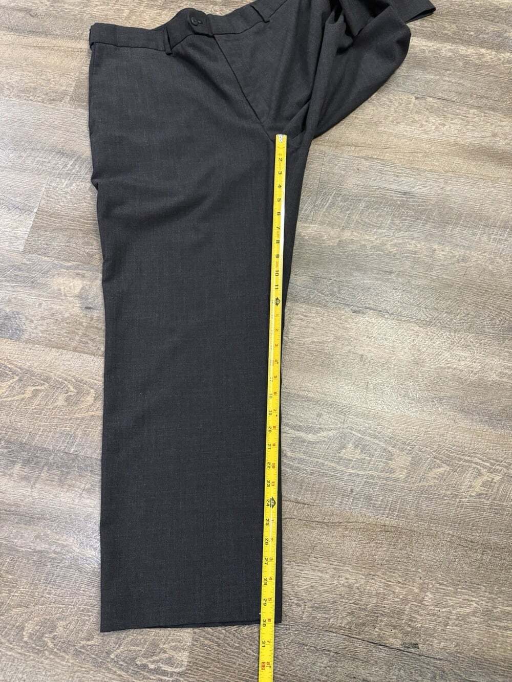 Stafford Performance Dress Pants Mens 42x30 Brown Wool Blend Classic Fit Black - Picture 5 of 13